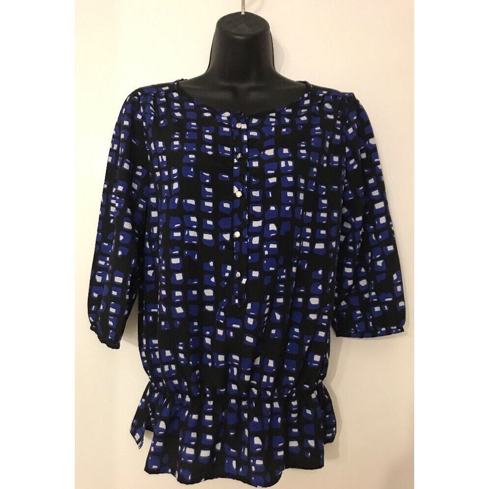 NEW YORK & COMPANY Blouse Top Waist SZ XS X-Small